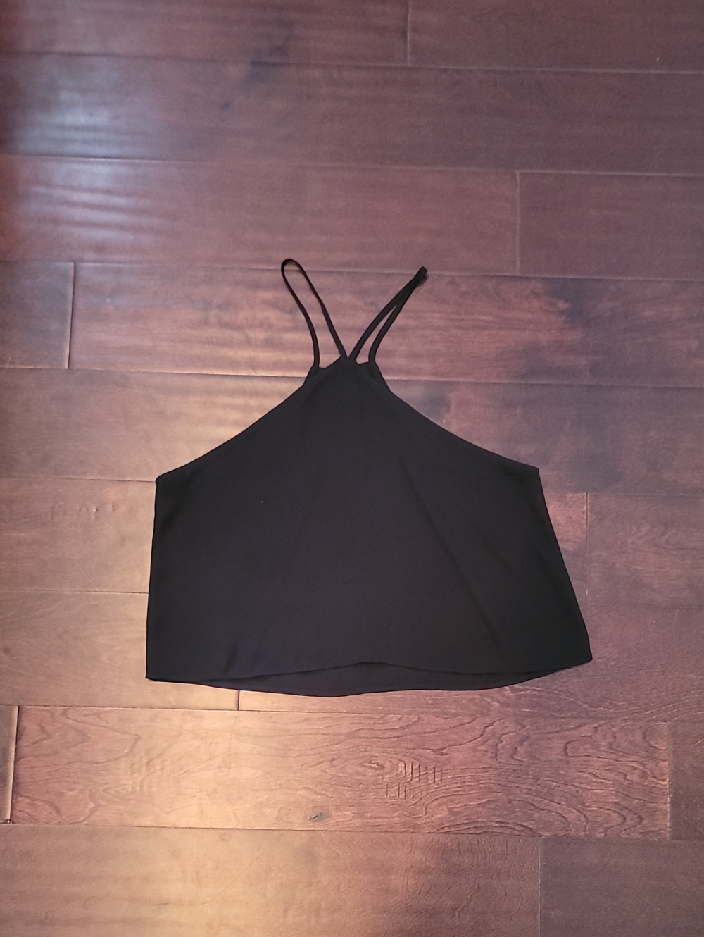 Black Halter Crop Top - Women